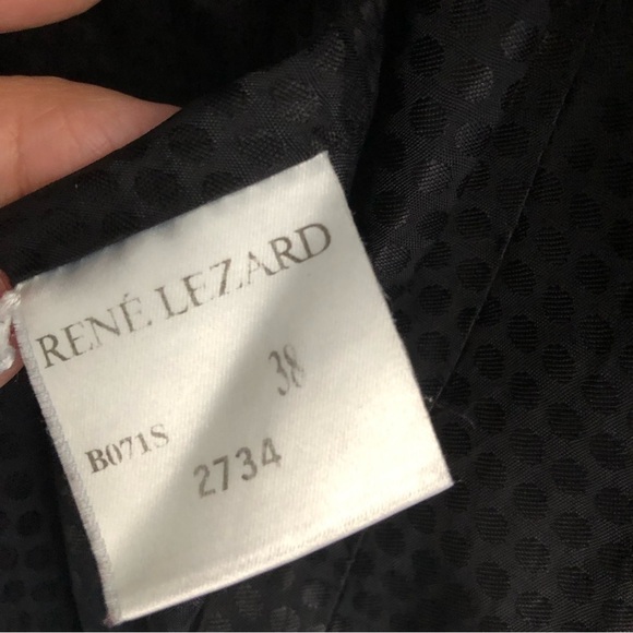 Rene Lezard Black Taffeta Fitted Blazer - Picture 10 of 16